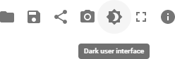Dark user interface button